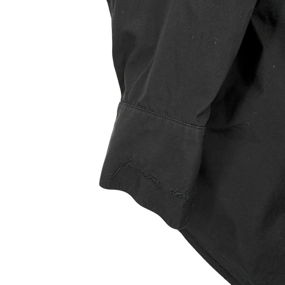 Favorite Daughter Ex-Boyfriend Shirt Black Poplin Size Small Quiet Luxury - Picture 6 of 8